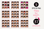 vector BIG avatars SET, a Templates & Theme by WINDmade (Thumbnail 2 of 40)