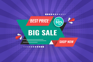 Big sale promotional banner, a Social Media Template by Tanuart