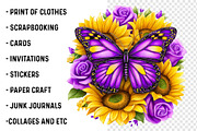 Butterfly Sublimation Clipart, an Illustration by SinaCreation (Thumbnail 2 of 6)