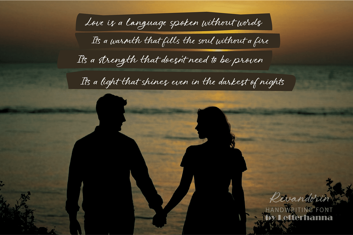 Revandorin Font, a Script Font by Letterhanna Studio (Photo 6 of 13)