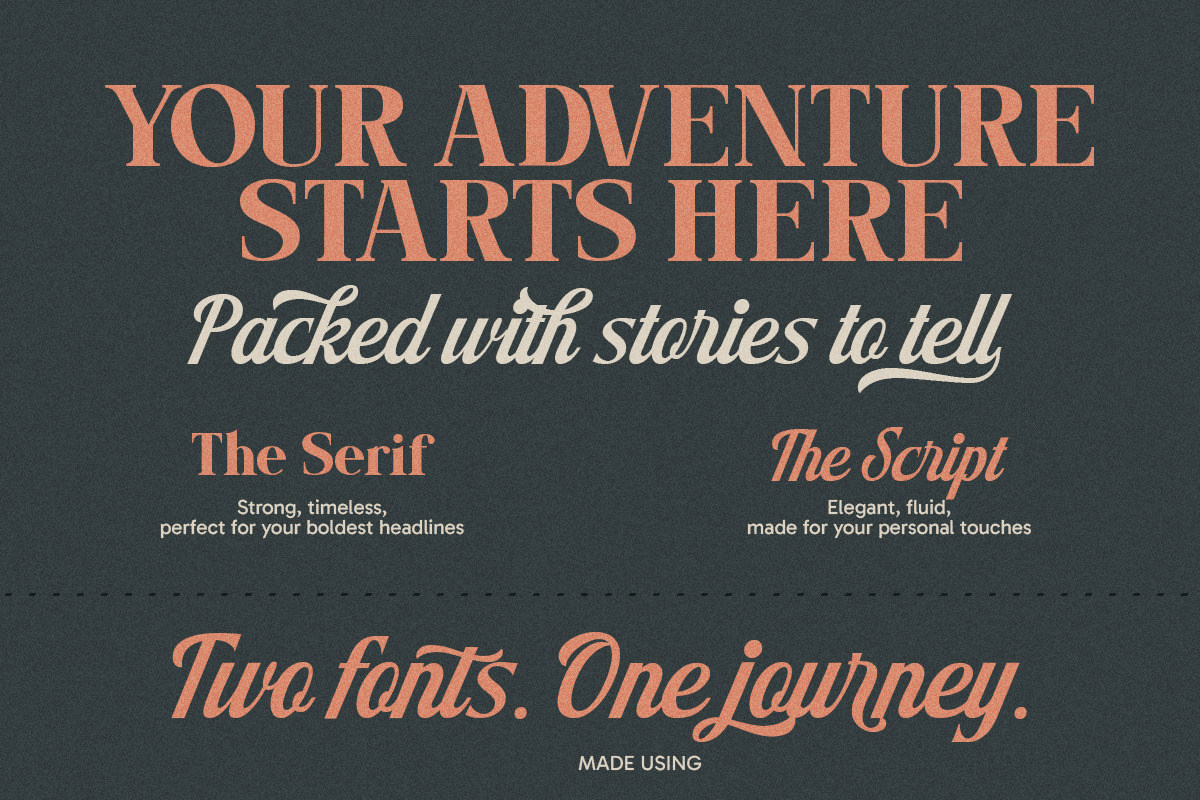 Wander Ventura - Travel Font Duo, a Script Font by Letterhend Studio (Photo 4 of 12)