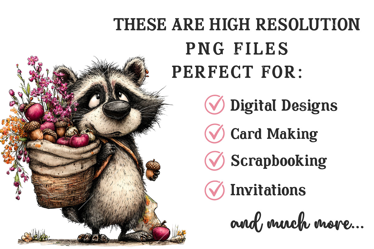 Whimsical Woodland Animal Clipart, a Seasonal Illustration by OK Design (Photo 6 of 6)