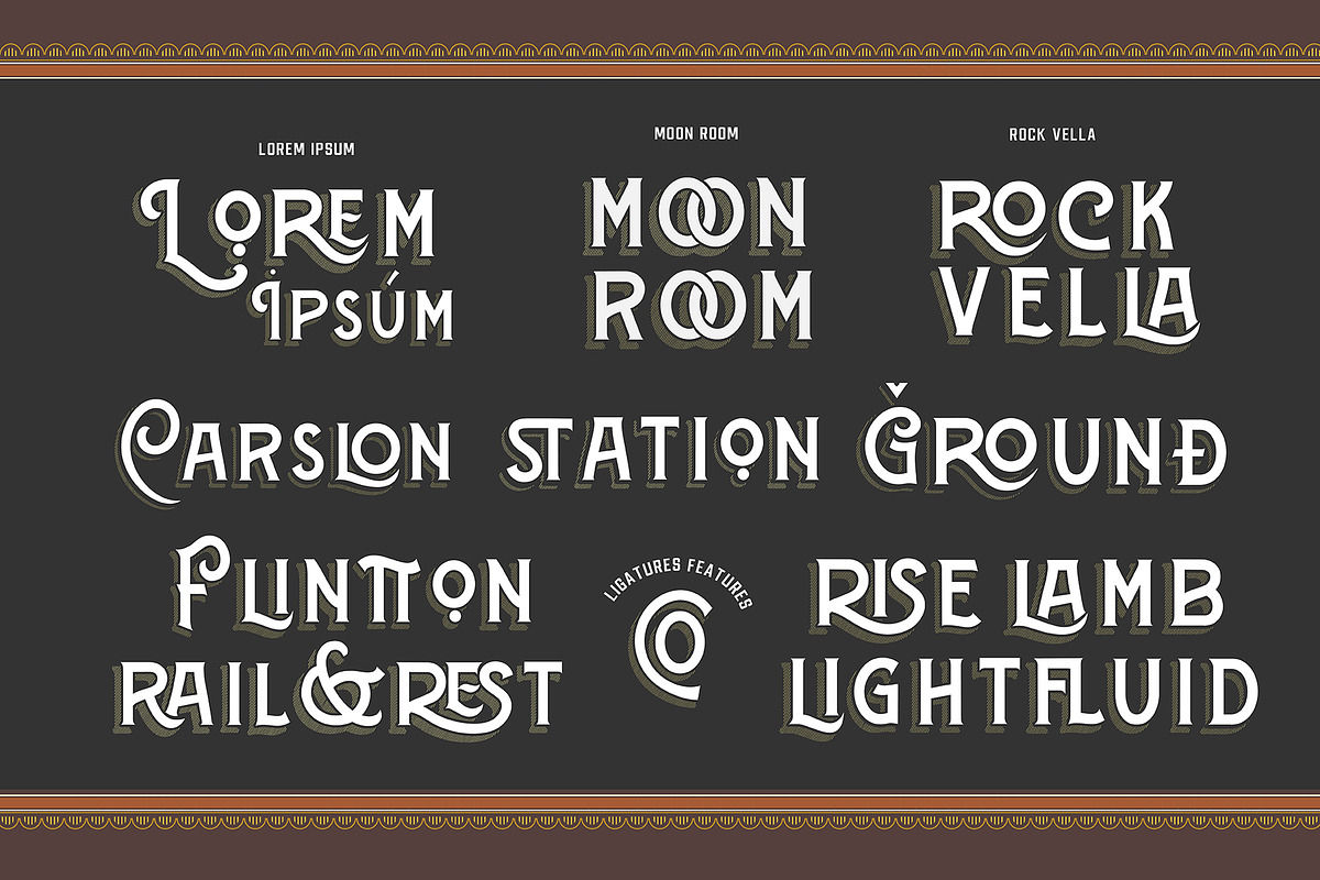 Wincosin Vintage & Package Fonts, a Font by Fortunes Co (Photo 9 of 11)
