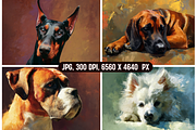German Dogs Painterly Portraits, an Animal Illustration by PrintHaven Designs (Thumbnail 3 of 11)