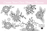 110 Floral Brushes for Illustrator, a Brush Add-On by Elinorka (Thumbnail 4 of 7)