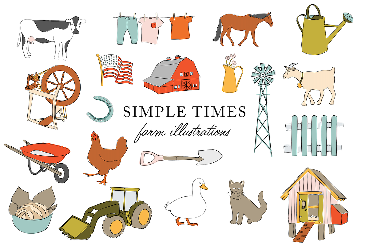 Simple Times Farm Illustrations, an Illustration by Ellie Haldors Design (Photo 1 of 7)