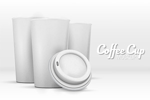 Vector Coffee Cup Mockup Set