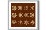 Snowflakes icon collection. Graphic, an Object Illustration by RODINA (Thumbnail 3 of 3)