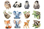 Cute Animals Clipart, a Graphic by CitraGraphics (Thumbnail 2 of 4)