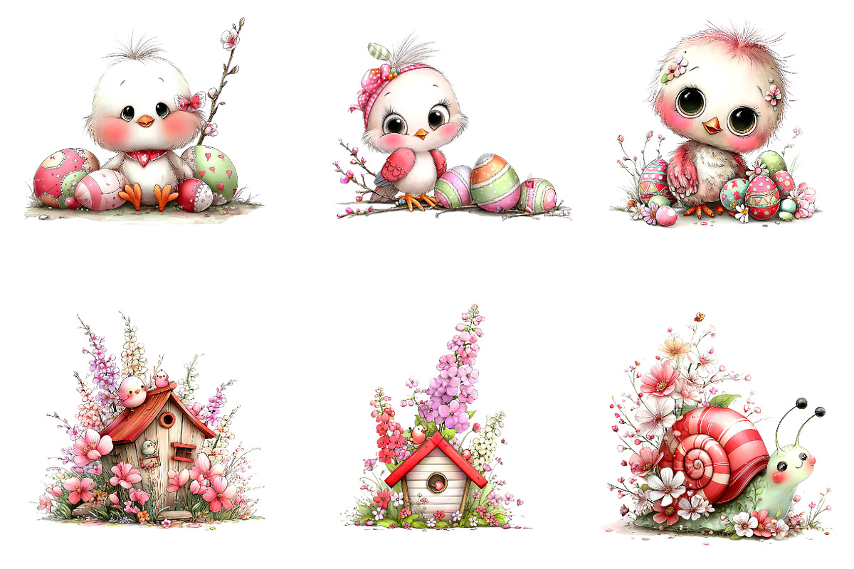 Whimsical Spring Clipart, an Illustration by CreationArt (Photo 3 of 7)