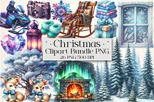 Christmas Clipart Bundle PNG, a Graphic by Libby Wishes