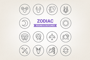 Circle Zodiac Icons