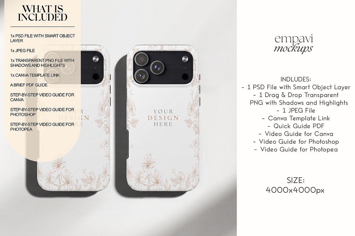 iPhone 18 Pro Max Phone Case Mockup, an iPhone Mockup by EmpaviMockups (Photo 2 of 6)