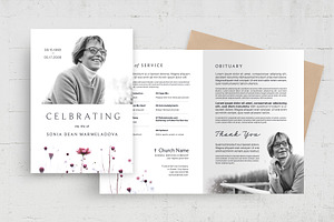 Floral Funeral Template, a Flyer Template by BrandPacks