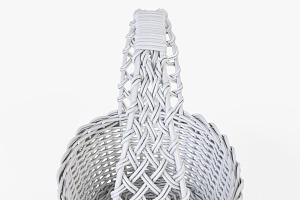 Wicker Basket 04 White Color