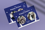 Flat Design Winter Greeting Card, a Card Template by graphicook (Thumbnail 3 of 4)