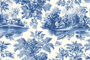 French Toile de Jouy Floral Pattern, a Pattern Graphic by elfy creative (Thumbnail 3 of 4)