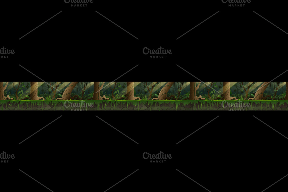 Jungle Forest 2D Background, a Background Graphic by AlexMstudio (Photo 2 of 3)