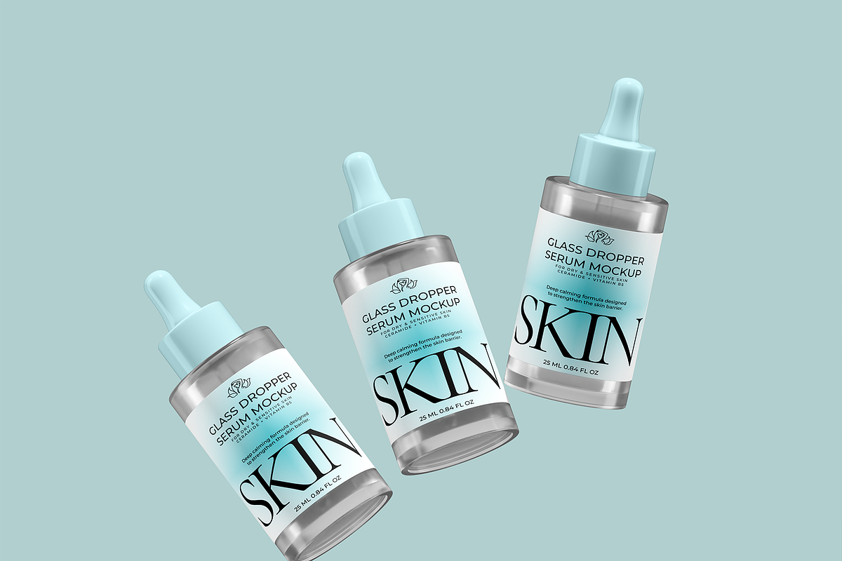 Glass Dropper Serum Mockup, a Packaging Mockup by Bartama Graphic (Photo 2 of 5)