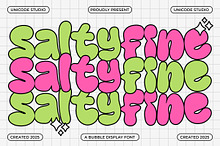 Saltyfine – Fun Bubble Display Font