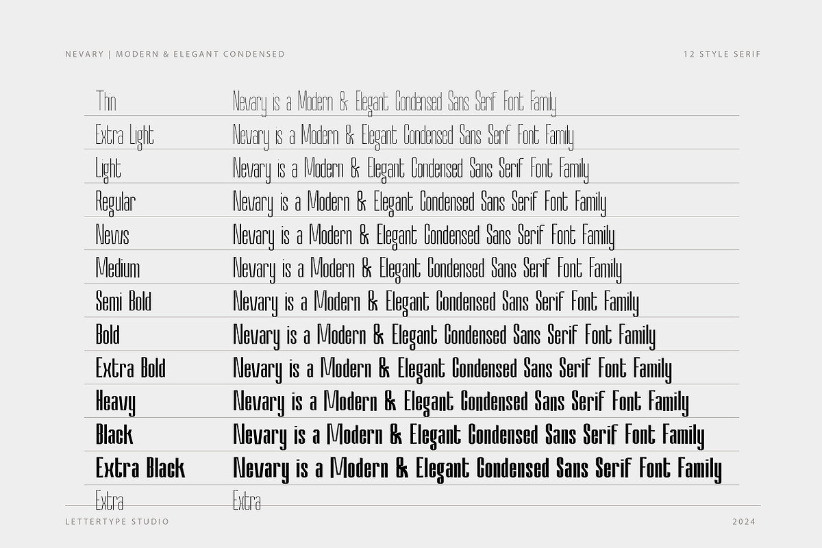 Nevary Modern Sans Family | 75% OFF, a Sans Serif Font by Lettertype Studio (Photo 3 of 20)