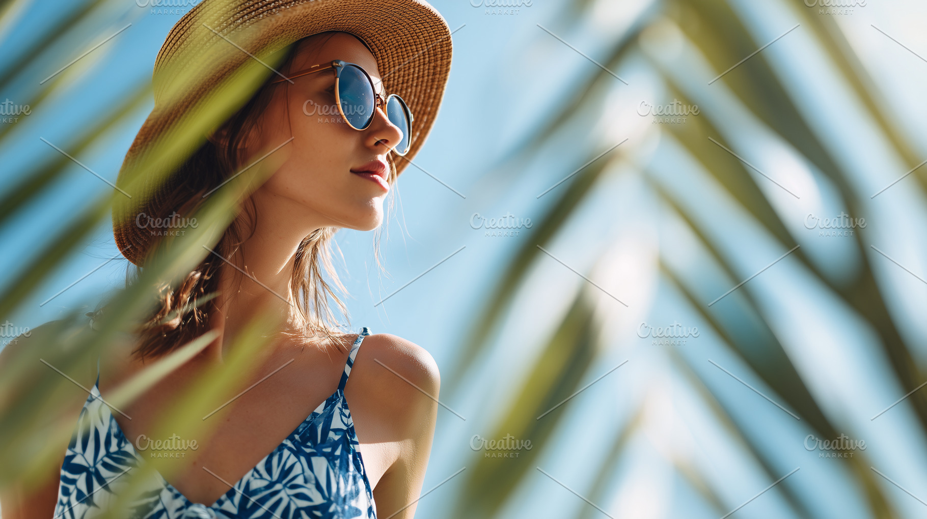 Young woman in a straw hat and, a Person Photo by MistyDay