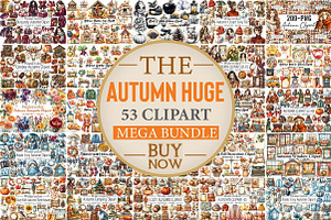 The Autumn Huge Clipart Bundle, an Illustration by Libby Wishes