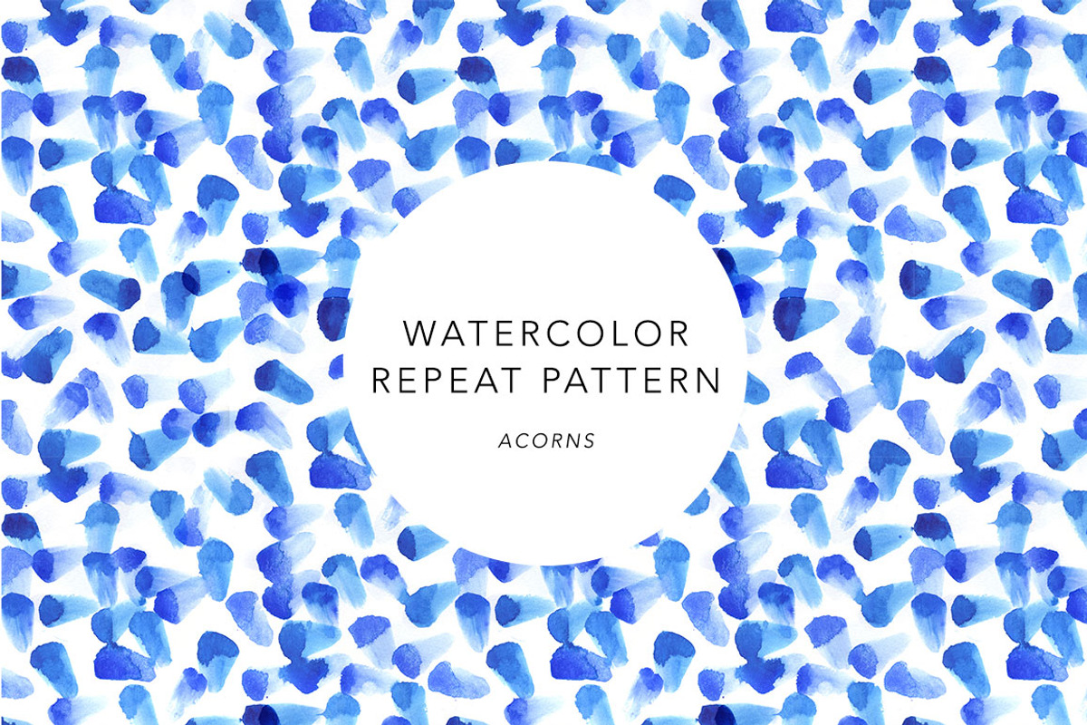 Watercolor Repeat Pattern — Acorns, a Background Graphic by LauraMockDesign (Photo 1 of 3)