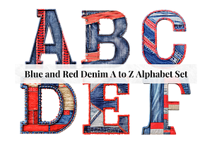 Denim PNG File Alphabet Letters