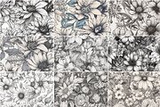 Peony - Sketch Flower Patterns, a Pattern Graphic by Pixel Perfect Patterns (Thumbnail 8 of 8)
