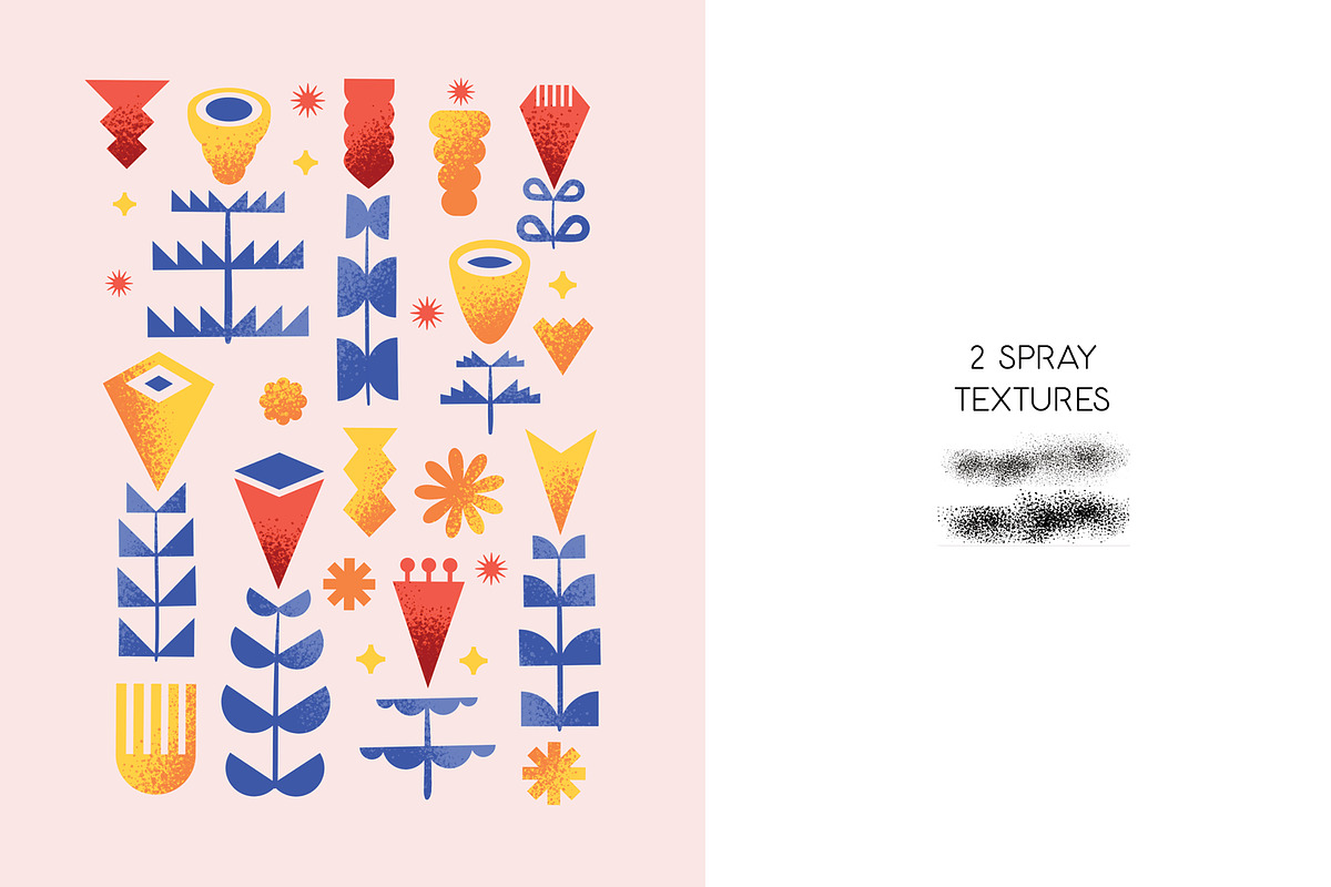 Geometric Flowers Procreate Brushes, a Brush Add-On by Pencil Twist (Photo 6 of 10)