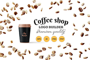 Coffee Logo Builder 100+ Variations, a Branding & Logo Template by Bunichi (Thumbnail 1 of 9)