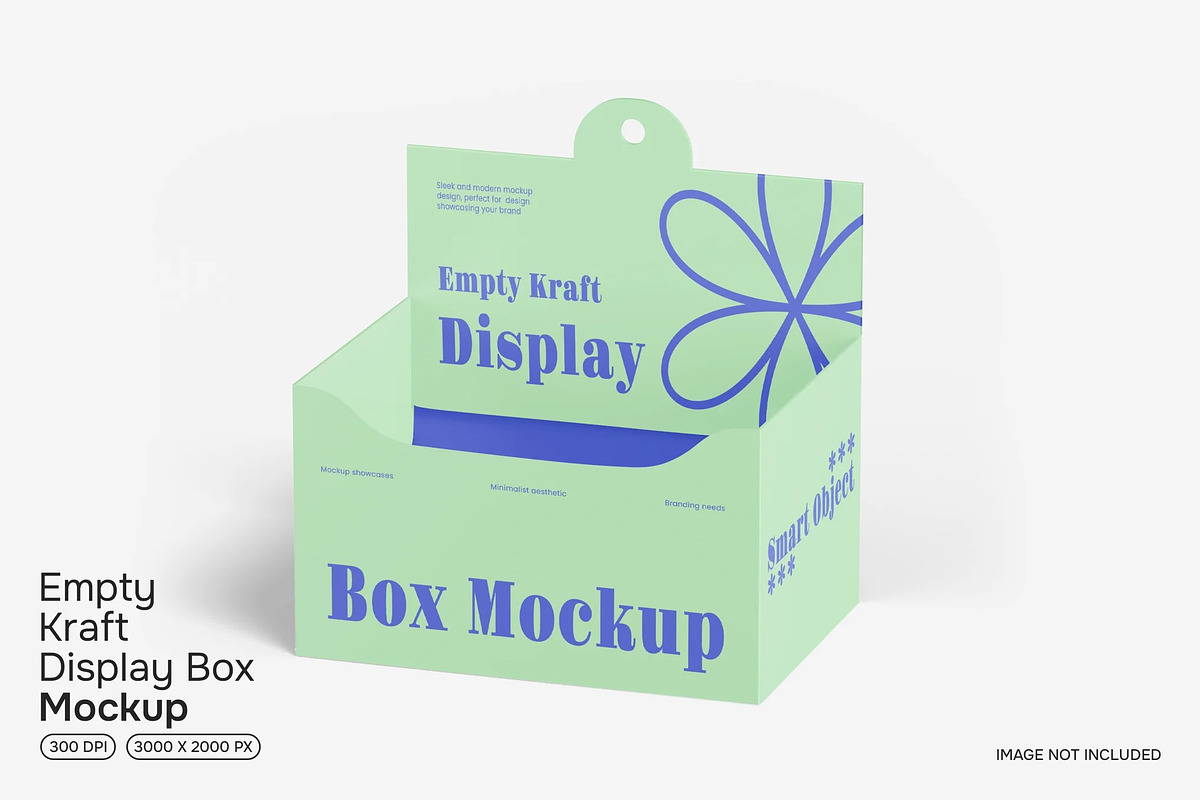 Empty Kraft Display Box Mockup, an Advertising Mockup by renderstockmarket