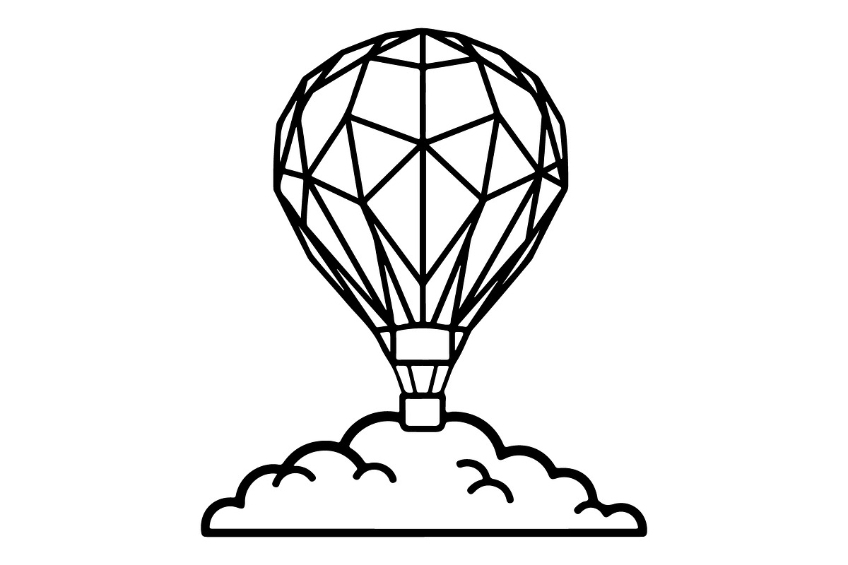 Hot Air Balloon Silhouette Bundle, an Object Illustration by Gaye Art (Photo 14 of 31)