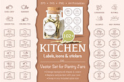 Vintage Kitchen Jar Labels, Icons, an Object Graphic by Lettering_Logo (Thumbnail 1 of 10)