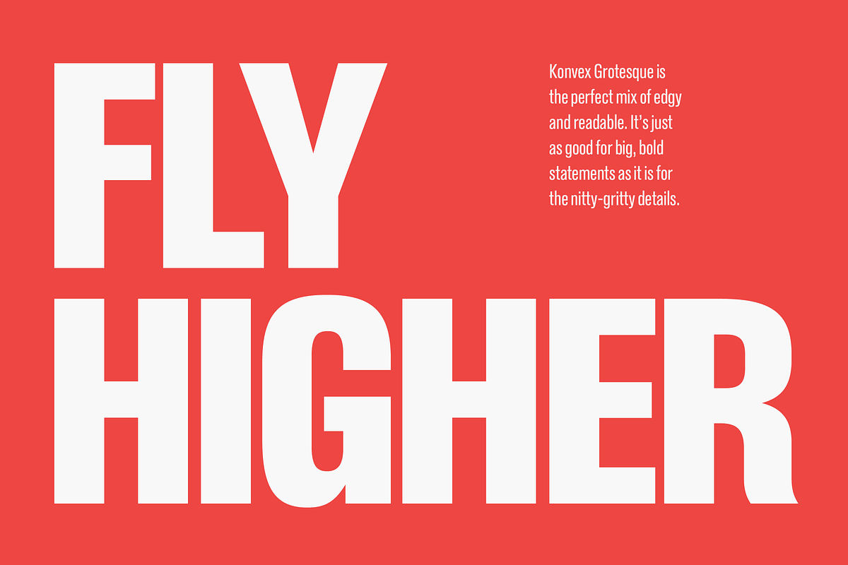 Konvex Grotesque Pro Typeface, a Sans Serif Font by BigBold Type (Photo 15 of 20)
