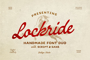 Lockride - Vintage Font Duo, a Script Font by Bale Type