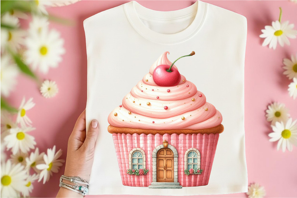 Cute Cupcake House Clipart, an Illustration by Libby Wishes (Photo 4 of 7)