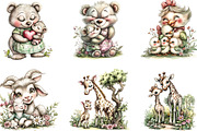 Mother's Day Animals Clipart, an Illustration by Designking (Thumbnail 3 of 5)