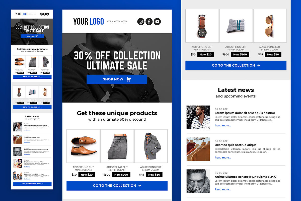 Email Newsletter for Ecommerce PSD, an Email Template by Better Be a Designer (Photo 2 of 4)