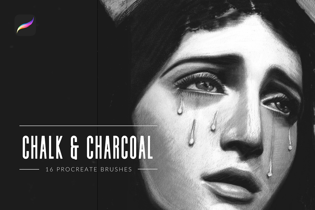 Chalk & Charcoal - Procreate Brushes, a Brush Add-On by AMStudio. (Photo 1 of 6)