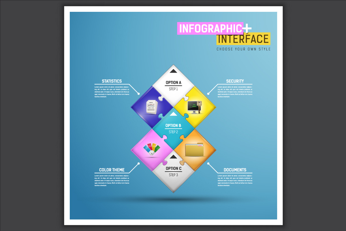 -50% Set of 7 infographics templates, a Background Graphic by frost_newt (Photo 8 of 8)