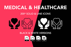200 Medical and Healthcare Icons, an Icon by Genestro Shop