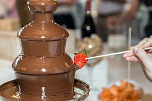 Vibrant chocolate fountain