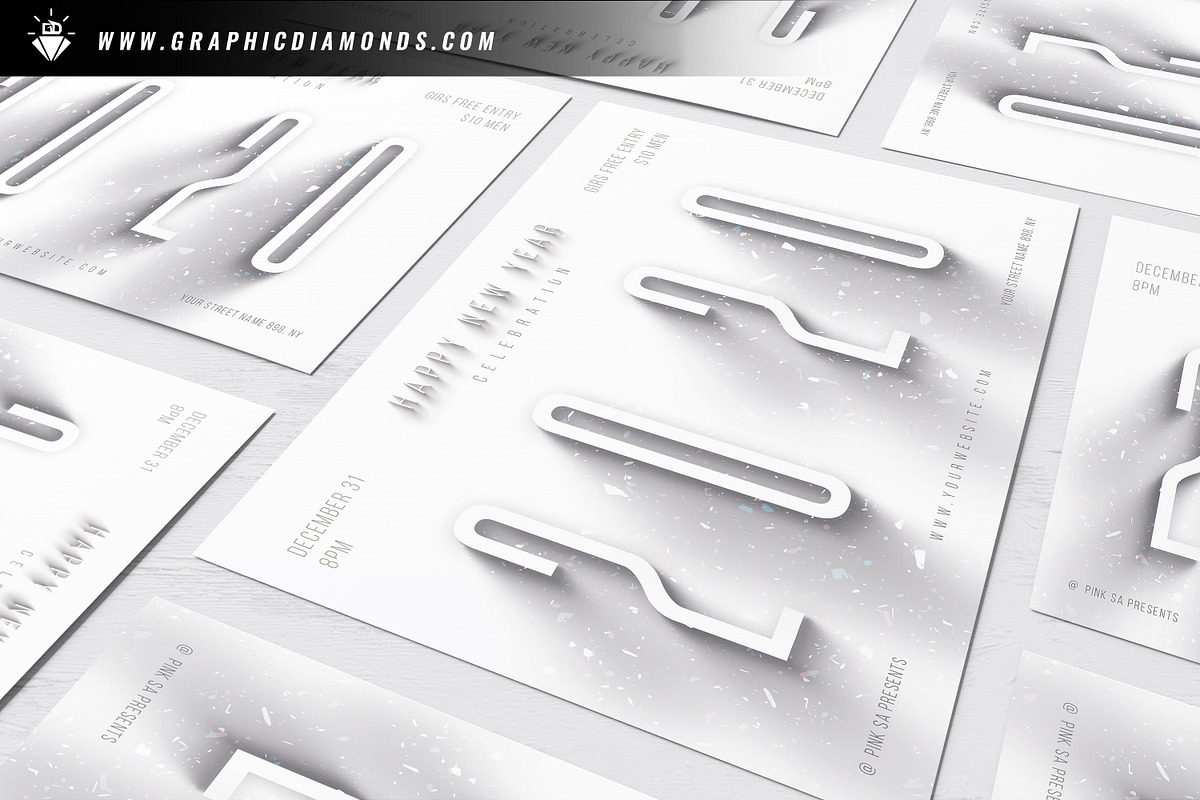 NYE Celebration Flyer V2, a Flyer Template by GraphicDiamonds (Photo 3 of 6)