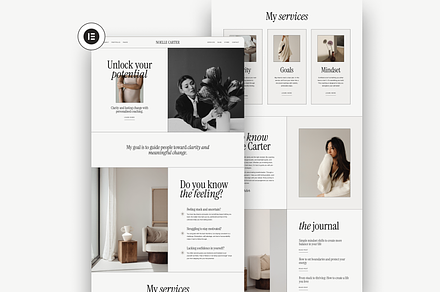Noelle Carter Wordpress Theme, a WordPress Template by The Cherie Studio