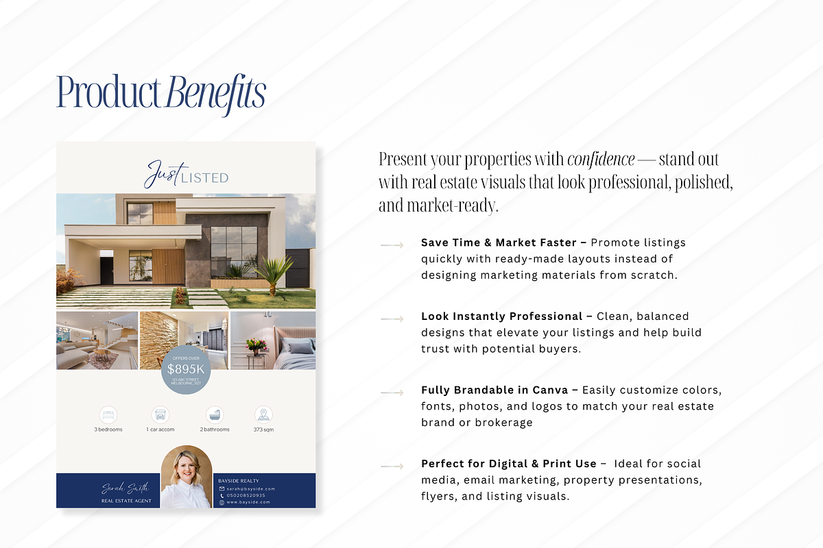 10 Real Estate Flyer Canva Templates, a Flyer Template by Matisse Studio (Photo 5 of 7)