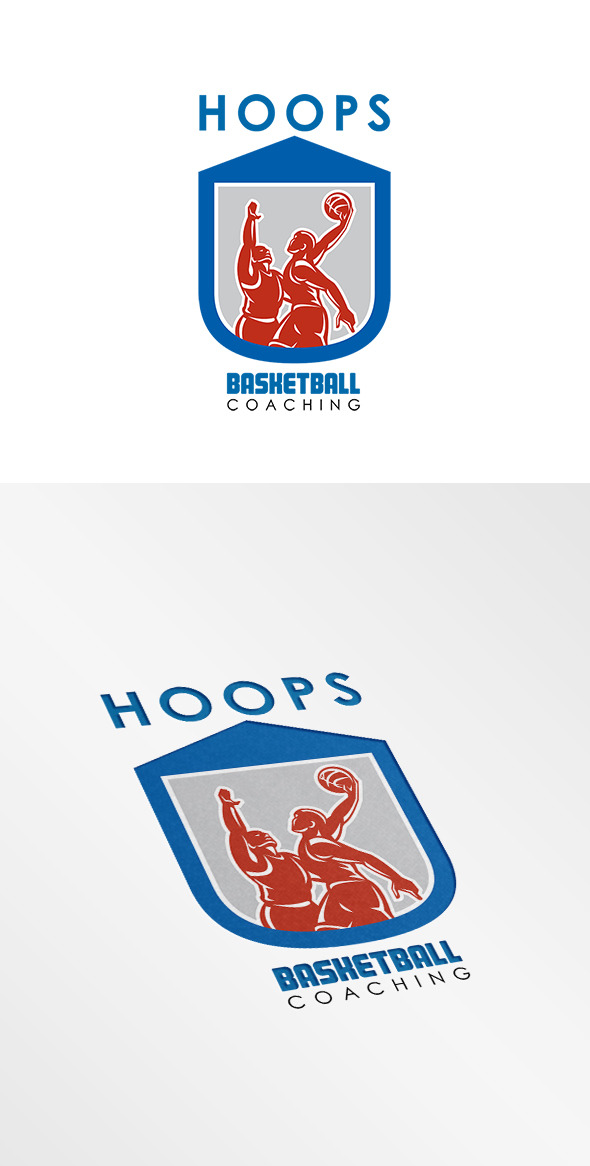 Hoops Basketball Coaching Logo by Patrimonio | Creative Market