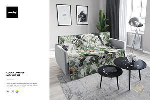 Couch Coverlet Mockup Set