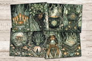 Green Witch Junk Journal Paper, a Person Illustration by GlamArtZhanna (Thumbnail 3 of 10)